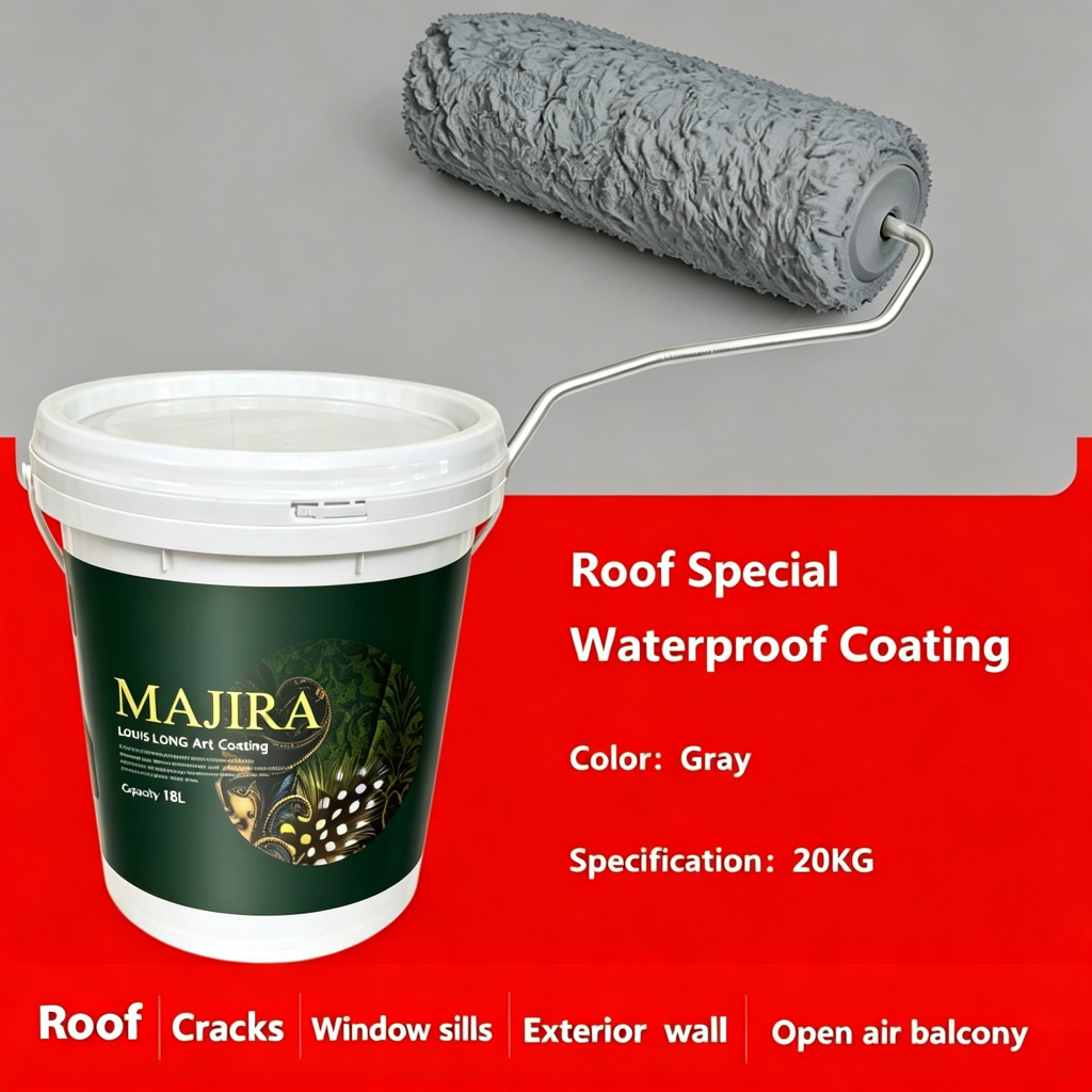 High Performance LOUIS LONG Acrylic Roof Wall Waterproof Paint Durable Seamless Liquid Coating Building Brush Guangdong
